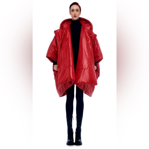 Fantastic! Norma Kamali Red Sleeping Bag Coat